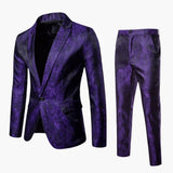 Men's Suit with Jacquard Pattern for All Seasons