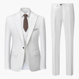 Elegant Slim Fit Suit - Men's 3-Piece for Business