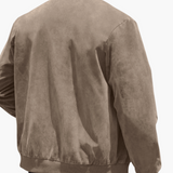 Men's Bomber Jacket with Zipper and Side Pockets
