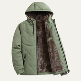 The Corvara Men’s Thick Plush Fleece Lined Winter Hooded Coat