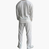 Men's Pleated Texture Set with Long Sleeve Shirt and Pants