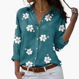 Floral Blouse with Elegant Floral Pattern - Women's Summer Look