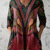 Mila | Long Blouse with Striking Pattern