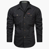 Men's Cargo Long Sleeve Shirt – Comfortable Outdoor Casual Shirt