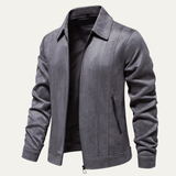 The Northgate Men's Casual Zip Up Biker Leather Jacket