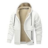 Men's Fleece Jacket with Zipper and Long Sleeves