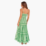 Maxi Dress for Women - Striped Summer Dress with Straps