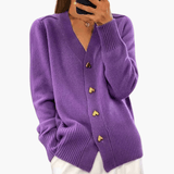 Women’s Cardigan with Heart Buttons