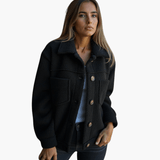 Women's Fleece Jacket with Buttons – Cozy & Warm
