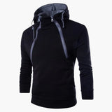 Men's Hoodie with Zipper at the Neck and Adjustable Fit
