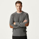 The Briarwood Men’s Oversized Knit Sweater with Elbow Patches