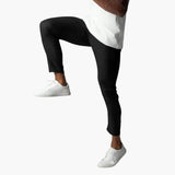 Men’s Stretch Chinos with Elastic Waistband and Slim Legs