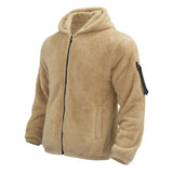 Men's Fleece Jacket with Hood and Zipper