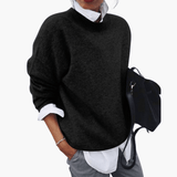 High Collar Knit Sweater for Women – Oversized & Soft