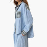 Women's Pajama Set with Button Top and Elastic Pants
