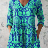 Romy | Long Blouse with Expressive Pattern
