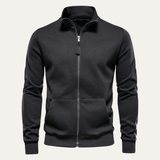 The Linosa Men's Zip Up Slim Fit Cotton Casual Sweater