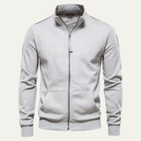 The Linosa Men's Zip Up Slim Fit Cotton Casual Sweater