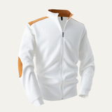 The Locorotondo Men’s Lightweight Zip Up Stand Collar Knit Sweater