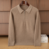 The Faircrest Merino Wool Quart Zip Cashmere Sweater