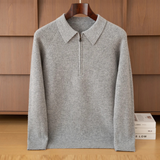 The Faircrest Merino Wool Quart Zip Cashmere Sweater