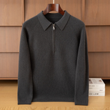 The Faircrest Merino Wool Quart Zip Cashmere Sweater
