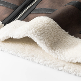 The Fairview Men’s Retro Leather Jacket with Shearling Lining