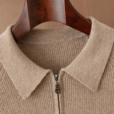 The Faircrest Merino Wool Quart Zip Cashmere Sweater