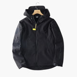 Men's Hooded Jacket with Zipper and Arm Pockets