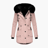 Women’s Parka Jacket with Hood and Flap Pockets