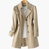 Women’s Trench Coat with Adjustable Waist