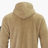 Men's Teddy Jacket with Zipper and Long Sleeves
