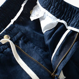 Men's Summer Pants with Elastic Waistband and Drawstring