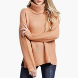 Women's sweater with turtleneck and long sleeves