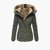 Women’s Jacket with Embossed Surface and Closures
