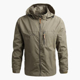 Men's Hooded Jacket with Zipper and Pockets