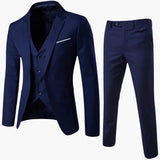 Men’s Three-Piece Suit with Jacket and Vest