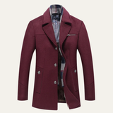 The Kensington Men's Business Wool Blend Long Winter Coat