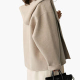 Women's Jacket with Hood, Zipper, and Side Pockets