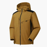 Men's Ski Jacket with Hood and Zipper Pockets