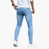 Men's Skinny Jeans with Slim Fit and Tapered Legs