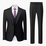 Elegant Slim Fit Suit - Men's 3-Piece for Business