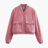 Women's Utility Bomber Jacket with Large Pockets