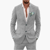 Men's Summer Suit with Lapel and Tailored Fit