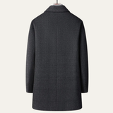 The Southgate Men’s Wool Down Mid Length Plaid Wool Trench Coat