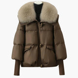 Elegant Women's Winter Jacket with Faux Fur Collar – Warm & Stylish