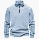 Men's Zip-Up Fleece Pullover with Soft Lining
