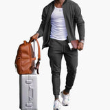 Men’s Two-Piece Set with Zip Jacket and Pants