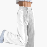 Women's Corduroy Pants with High Waist and Wide Legs