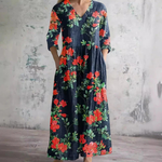 Wendy Floral Summer Dress Black